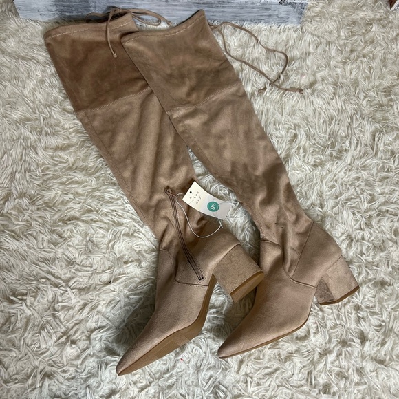 A New Day Women's Greta Tall Dress Boots - Beige size 9.5 & 6 Available - Picture 4 of 11